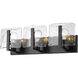 Aenon 3 Light 21.75 inch Matte Black Vanity Light Wall Light